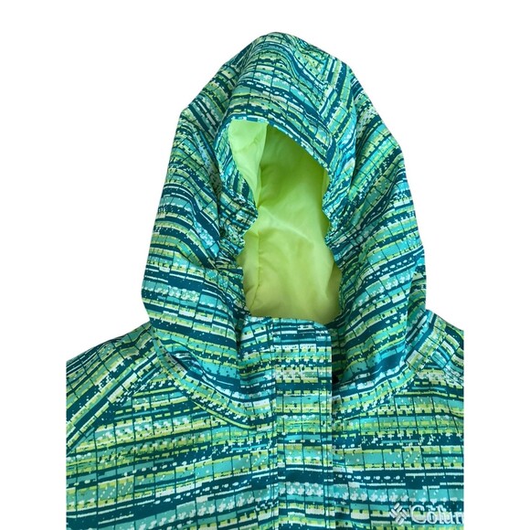 Columbia Jacket Girls L Green Waterproof Magic Mile Tippet Digi Print Outdoor - Picture 3 of 12